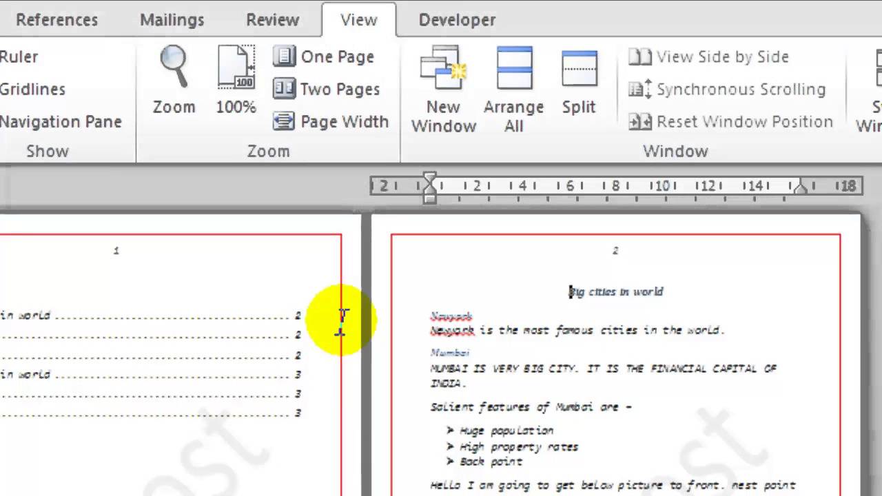 microsoft word for mac different pagination in same document